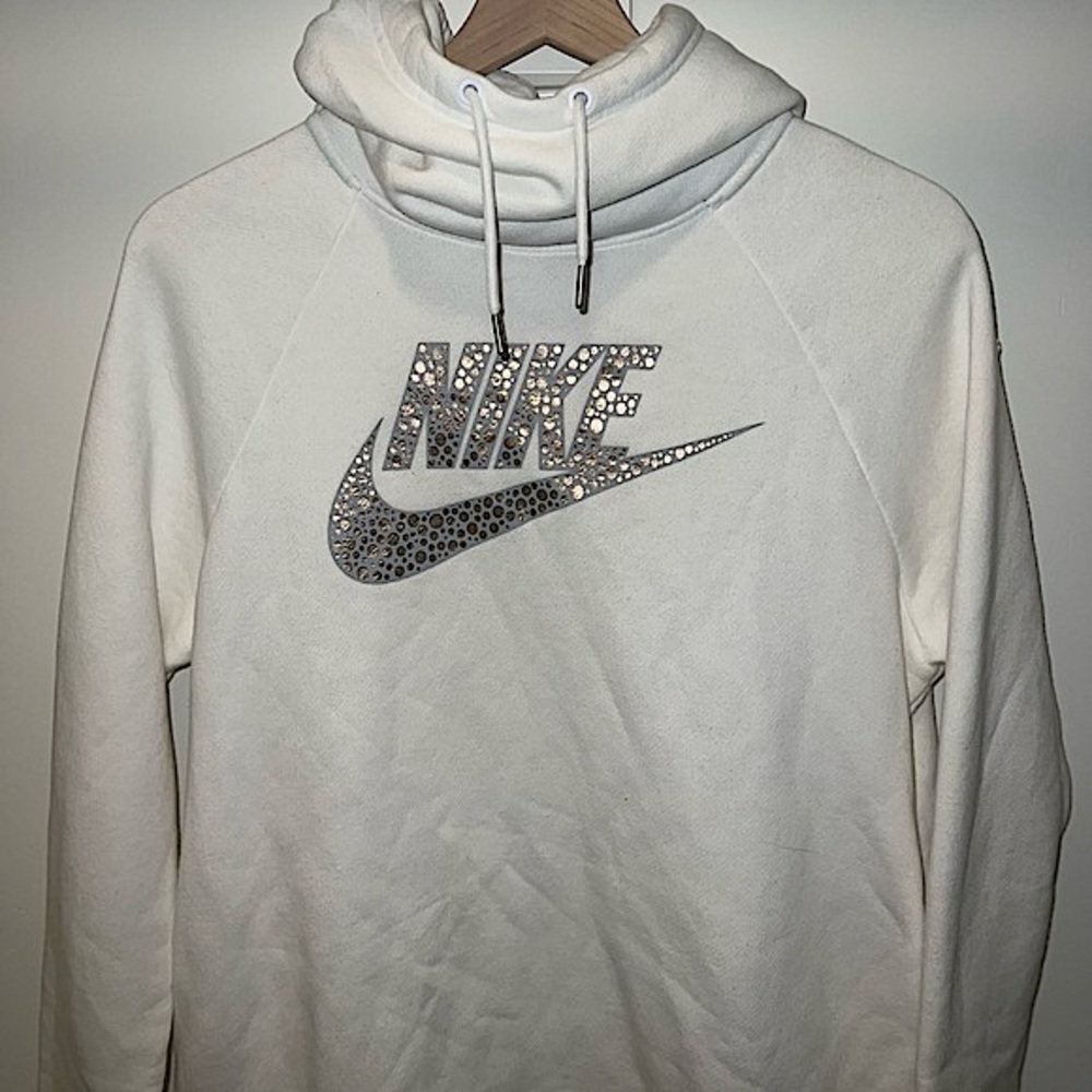 Cream Nike Hoodie w/ Gold